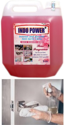 INDOPOWER Disinfectant Sanitizer Spray ANTI GERM CLEAN (QUICK REMOVES GERM) ROSE 5ltr. Regular(5000 ml)