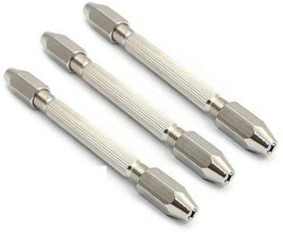 Digital Craft Pack of 3 Double Ended Pin Vice Chucks--Hand Drill Chuck Bit Tools