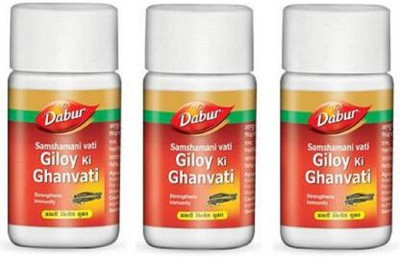 Dabur Giloy Ki Ghanvati Tablets (40tab, Pack of 3)(120 Tablets)