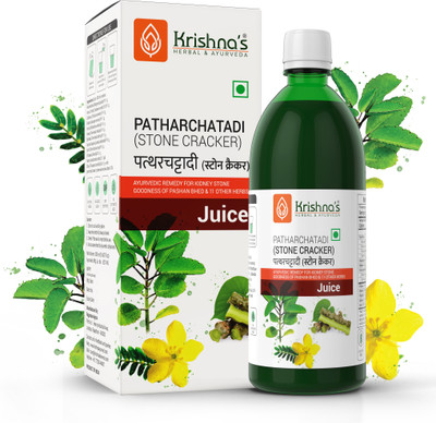 Krishna's Herbal & Ayurveda Patharchatadi (Stonecracker) Juice | Helps Strengthen Kidneys Health(1 L)