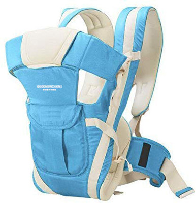 Goodmunchkins -Baby Carrier Bag Sling Bag Safety Belt with Buckle Straps 4 in1 Positions Baby Carrier(Sky Blue, Front Carry facing in)