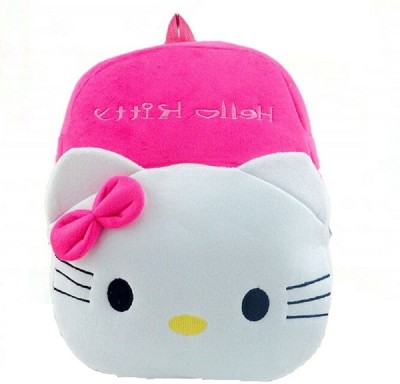 Dilurban Soft Hello Kitty Teddy Cartoon School Bag For Girls & Boys, Waterproof School Bag(Pink, 10 L)