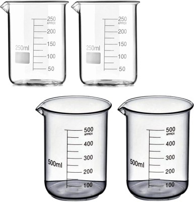 Z GLASS 500 ml Measuring Beaker(Pack of 4)