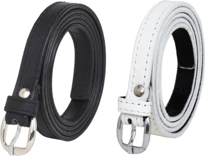 ZACHARIAS Women Casual Black, White Artificial Leather Belt