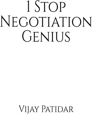 1 Stop Negotiation Genius(Paperback, Vijay Patidar)