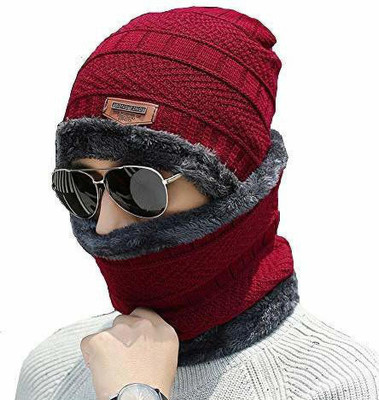ARINJAY Solid Beanie Cap(Pack of 2)