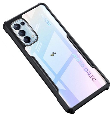 Enterlab Back Cover for OPPO Reno5 ProBack Cover(EL)(Black, Transparent, Camera Bump Protector, Pack of: 1)