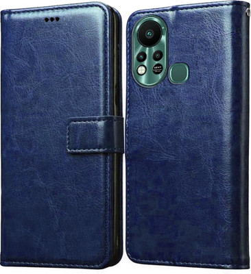 Casotec Flip Cover for Infinix Hot 11S(Blue, Pack of: 1)