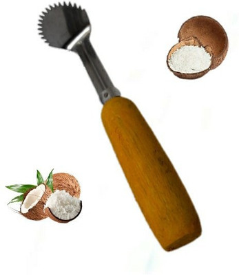 Q8 Twinkle Handheld Coconut Scrapper with Wooden Handle Grater (coconut chopper / Grinder ) Coconut Scraper(1)