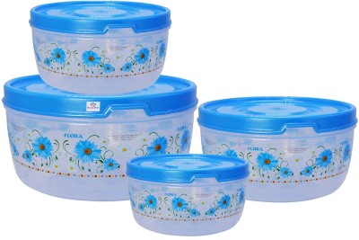 Heart Home Plastic Grocery Container  - 3000 ml(Pack of 4, Blue)