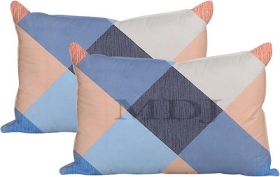 MDJ Microfiber Pillows Cover(Pack of 2, 43.18 cm*68.58 cm, Blue)