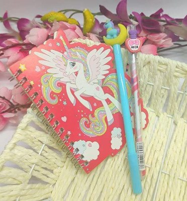 Tera13 unicorn A5 Diary ruled 70 Pages(Multicolor, Pack of 3)