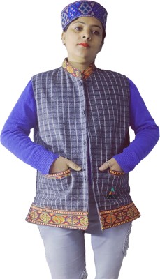 ARUNA KULLU HANDLOOM Full Sleeve Checkered Women Jacket