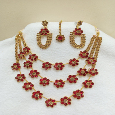 LOVANSH Alloy Red Jewellery Set(Pack of 1)
