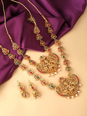 YELLOW CHIMES Alloy Gold-plated Multicolor Jewellery Set(Pack of 1)