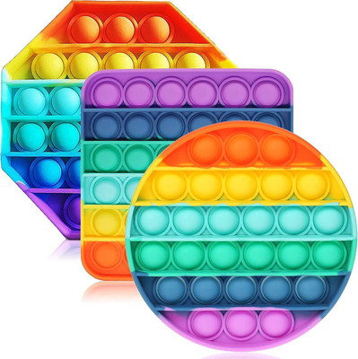 PRIMEFAIR Push Pop it Fidget Toy pop it Combo pop it Fidget Toy Under Stress Relief Toys(Multicolor)