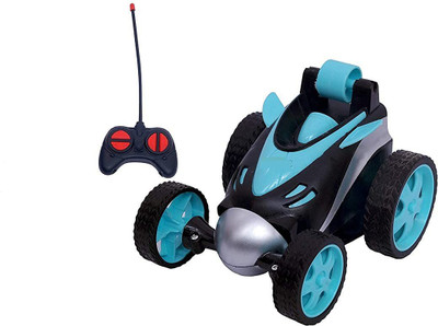 SNM97 Remote Control 360 Degree Plastic Rolling Stunt Car for Kids & Android charger(Blue & Black)