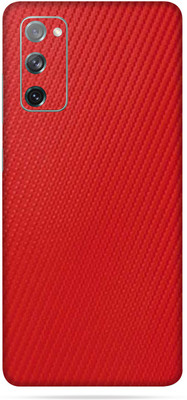 OggyBaba Samsung Galaxy S20 FE 5G Mobile Skin(Red carbon fiber Skin With Ultra Matte Finish)