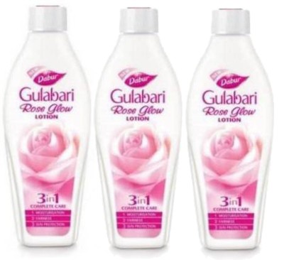 Dabur Gulabari ROSE GLOW 3 in 1 COMPLETE CARE LOTION PACK OF 3 (50ML)(150 ml)