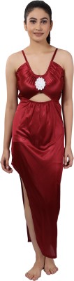 Nivcy Women Nighty(Maroon)