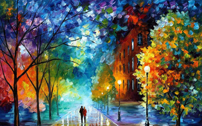 Elegance AWESOME BEAUTIFUL FIGURATIVE ABSTRACT LANDSCAPE Canvas 22.5 inch x 36 inch Painting(Without Frame)