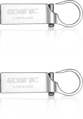 EDENIC UltraHD 64GB USB 2.0 Pen Drive pack of 2 - K11 64 GB Pen Drive