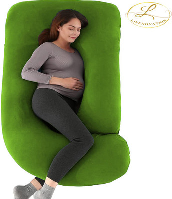 Linenovation Microfibre Solid Pregnancy Pillow Pack of 1(Light Green)