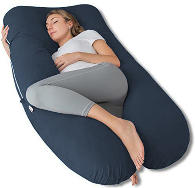 EVOL Upgrade Model Pregnancy Pillow Microfibre Solid Pregnancy Pillow Pack of 1(Dark Blue)