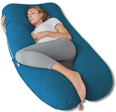 Cashmera Upgrade Model Pregnancy Pillow Microfibre Solid Pregnancy Pillow Pack of 1(Auqa Blue)