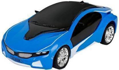 AS TRADERS Wireless Remote Control Fast Modern Car With 3D Light CAR_RC_BLU28(Blue)