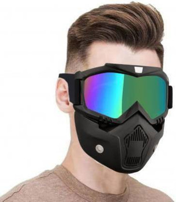 Zieozed Bike Scoter Motorcycle Protective Goggles Bike Face Mask (Rainbow Glass) Blowtorch  Safety Goggle(Free-size)