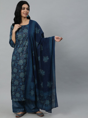 Nayo Printed Kurta, Palazzo & Dupatta Set