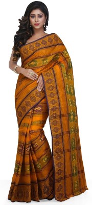 dehi saree Digital Print Bollywood Pure Cotton Saree(Yellow)