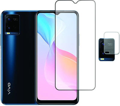 DVS MOBILE ACCESSORIES Front and Back Tempered Glass for Vivo Y21, Vivo Y21S(Pack of 1)