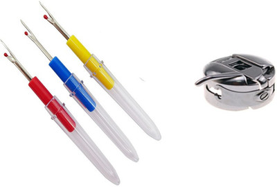 Sharum Crafts Sewing Tools 3 Seam Ripper & 1 Bobbin Case Sewing Kit