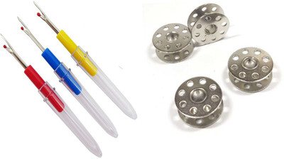Sharum Crafts Sewing Tools 3 Seam Ripper & 4 Bobbin Sewing Kit