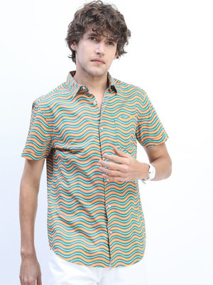 HIGHLANDER Men Geometric Print Casual Multicolor Shirt