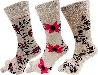 GARUN Women Embriodered Calf Length(Pack of 3)