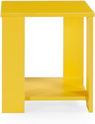 OnlineCraft Engineered Wood Bedside Table(Finish Color - yellow, Pre-assembled)
