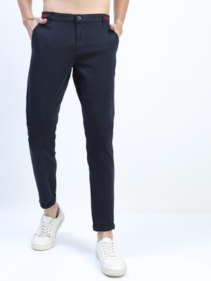 HIGHLANDER Slim Fit Men Dark Blue Trousers