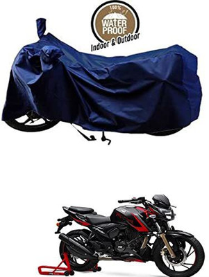 KEDIT Waterproof Two Wheeler Cover for TVS(Apache RTR 200, Blue)