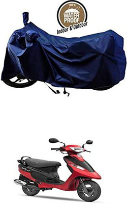KEDIT Waterproof Two Wheeler Cover for TVS(Scooty Pep+, Blue)