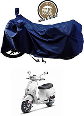 KEDIT Waterproof Two Wheeler Cover for Vespa(Piaggio Vespa, Blue)