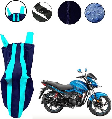 AUTO PEARL Two Wheeler Cover for Hero(Glamour Programmed FI, Blue)