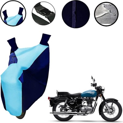 AUTO PEARL Two Wheeler Cover for Royal Enfield(Bullet 350, Blue)