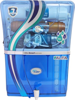 Aqua Flow Enterprises ALFA Copper 12 L RO + UV + UF + TDS Control + UV in Tank + Copper Water Purifier(Blue)