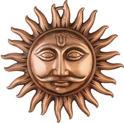 Cyan spritual wall Hanging Sun Surya Idol for Vastu, Good Luck, Success and Prosperity for Brass Yantra(Pack of 1)
