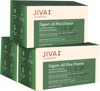 JIVA DigestAll Churna - Quick Relief from Gas, Acidity and Indigestion - 30 Sachets Each - Pack of 3(Pack of 3)
