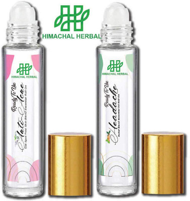 Himachal Herbal Essential Oil Blend Roll on Combo For Acne + Headache Relief(12 ml)