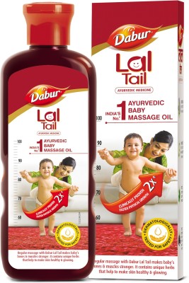 Dabur Lal Tail - Ayurvedic Baby Oil - Clinically Tested 2 X Faster Physical Growth(200 ml)